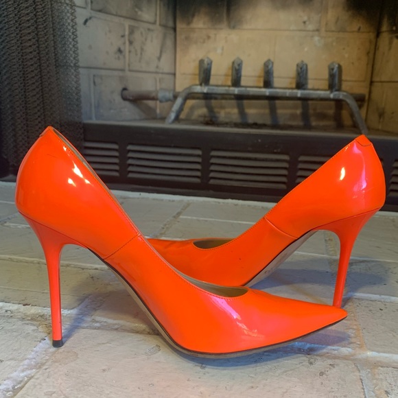 (Jimmy Choo) Orange Romy 100mm Pumps - Picture 6 of 12
